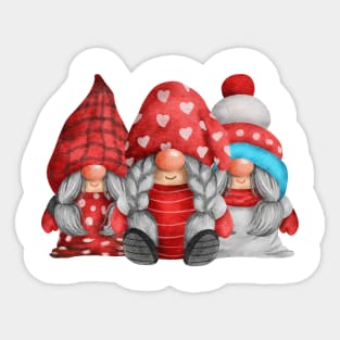 girl gnome christmas Sticker